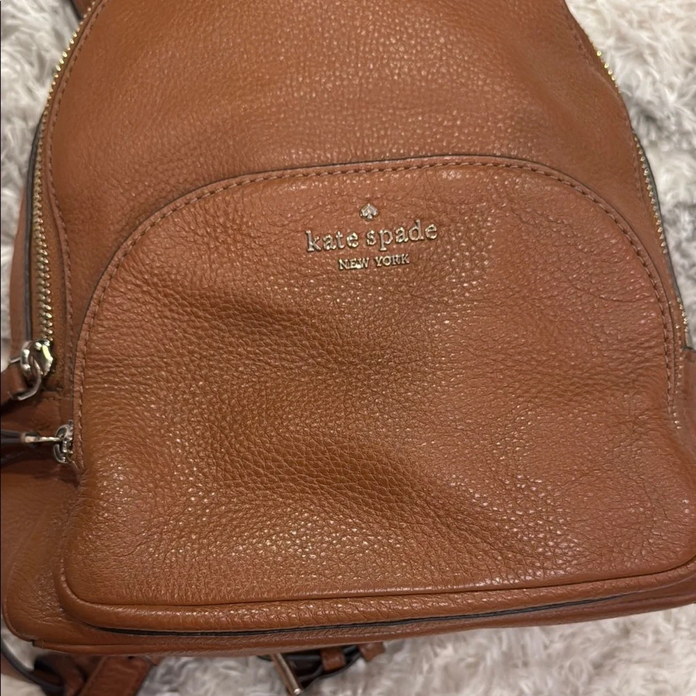 Kate Spade Cognac Leather Mini Backpack - Picture 4 of 16